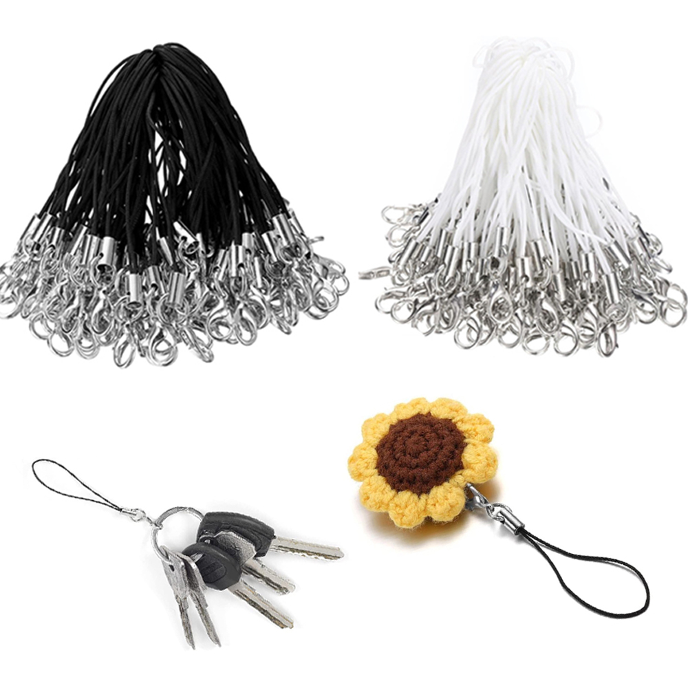 Jewelry Making Hoops - 50/100 Uds. Correa blanca y negra,