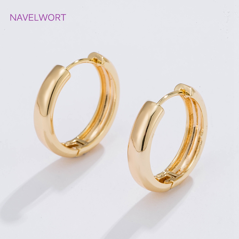 Jewelry Making Hoops - Pendientes de aro circulares chapados en