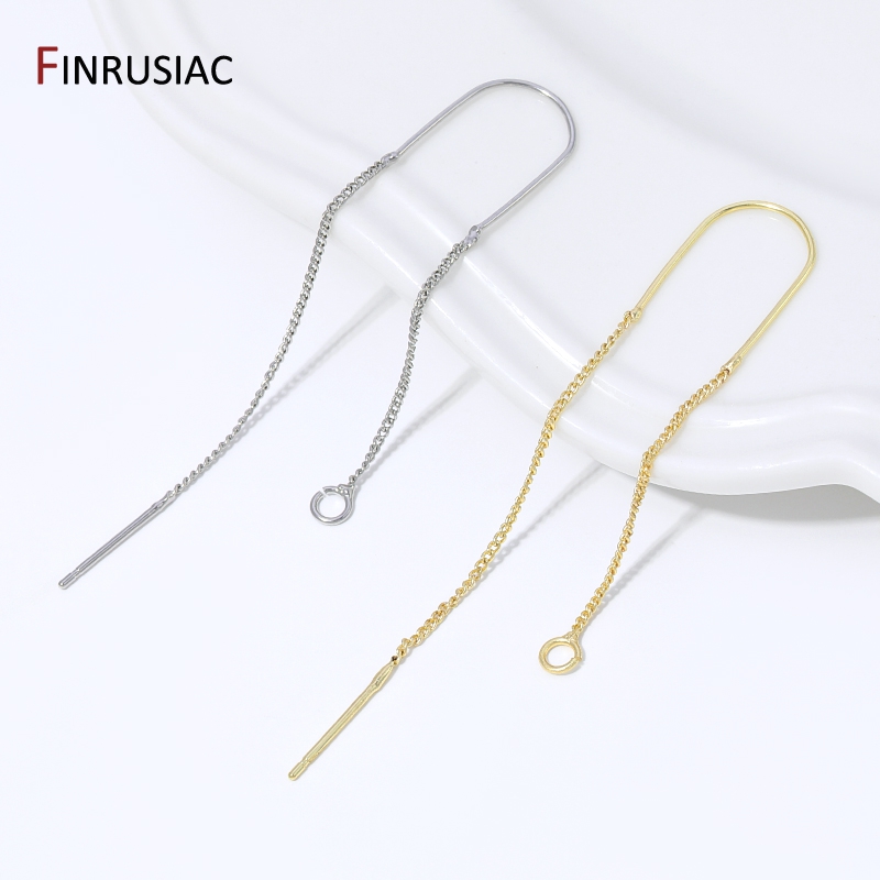 Jewelry Making Thread - Pendientes colgantes de cadena larga con