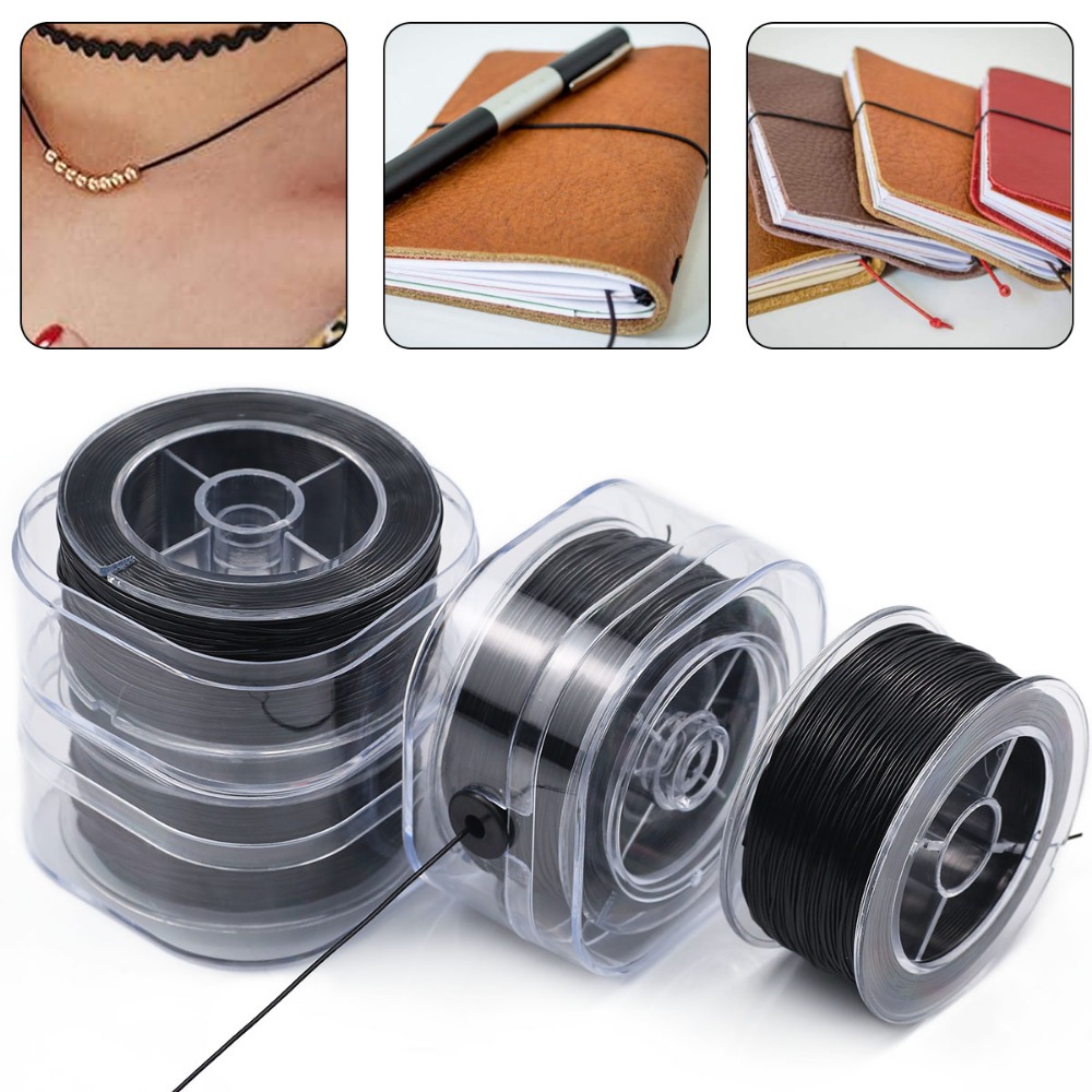 Cordón Elástico Negro de 0.5-1 - Jewelry Making Thread reseña y precio